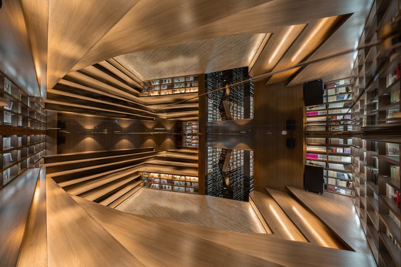 guiyang zhongshuge bookstore xliving architecture architects cave optical illusion design