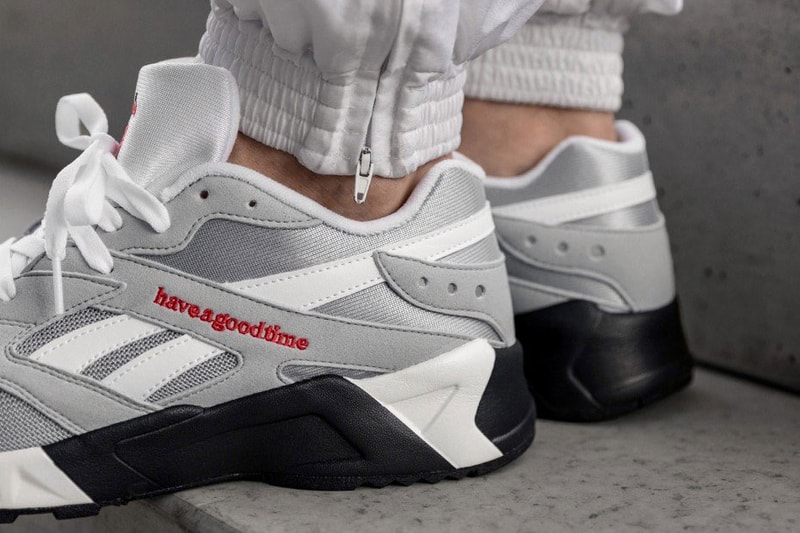 have a good time x Reebok Aztrek Sneaker Collaboration COOL SHADOW COLD GREY DV6436 release date drop info buy april 12 2019