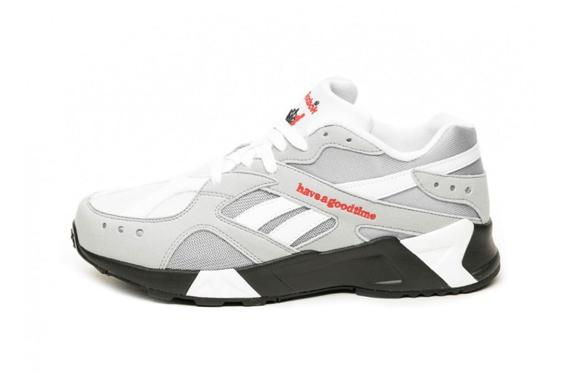 have a good time x Reebok Aztrek Sneaker Collaboration COOL SHADOW COLD GREY DV6436 release date drop info buy april 12 2019