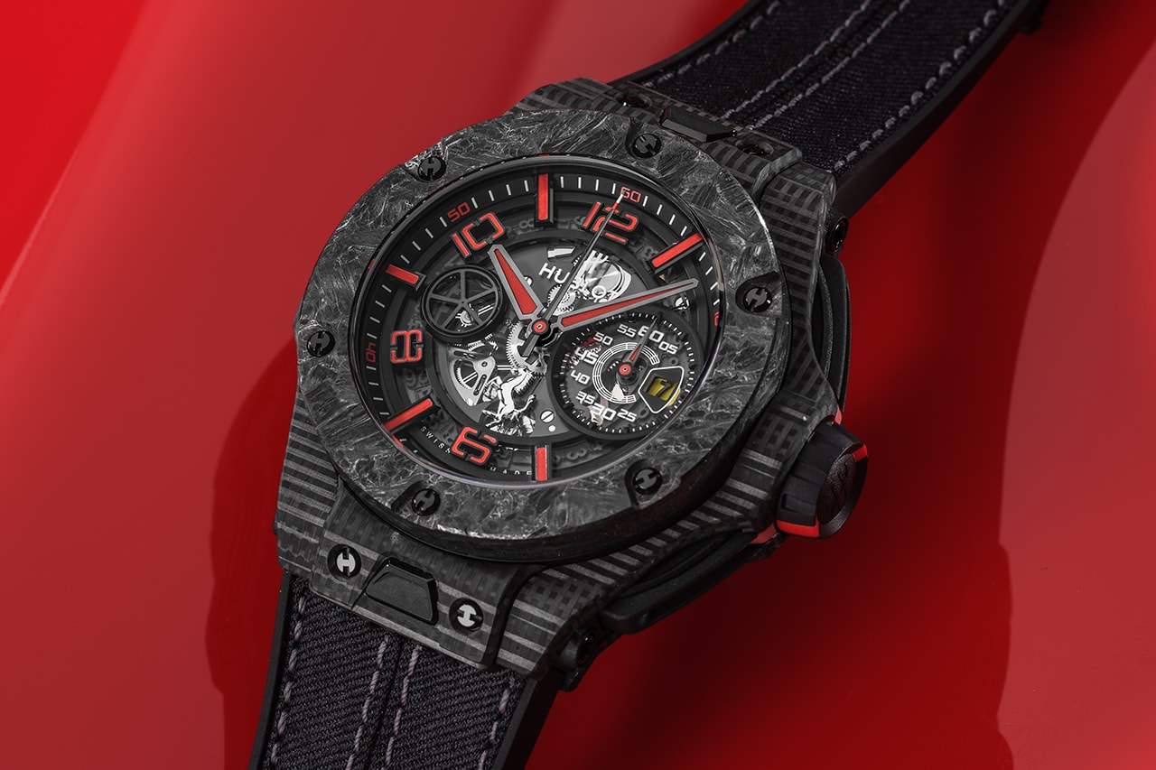 Hublot Big Bang Scuderia Ferrari Anniversary Model Watch Limited Editions 3D Carbon Geneva, Paris, London, New York, Hong Kong, Dubai, Tokyo, Singapore Swiss