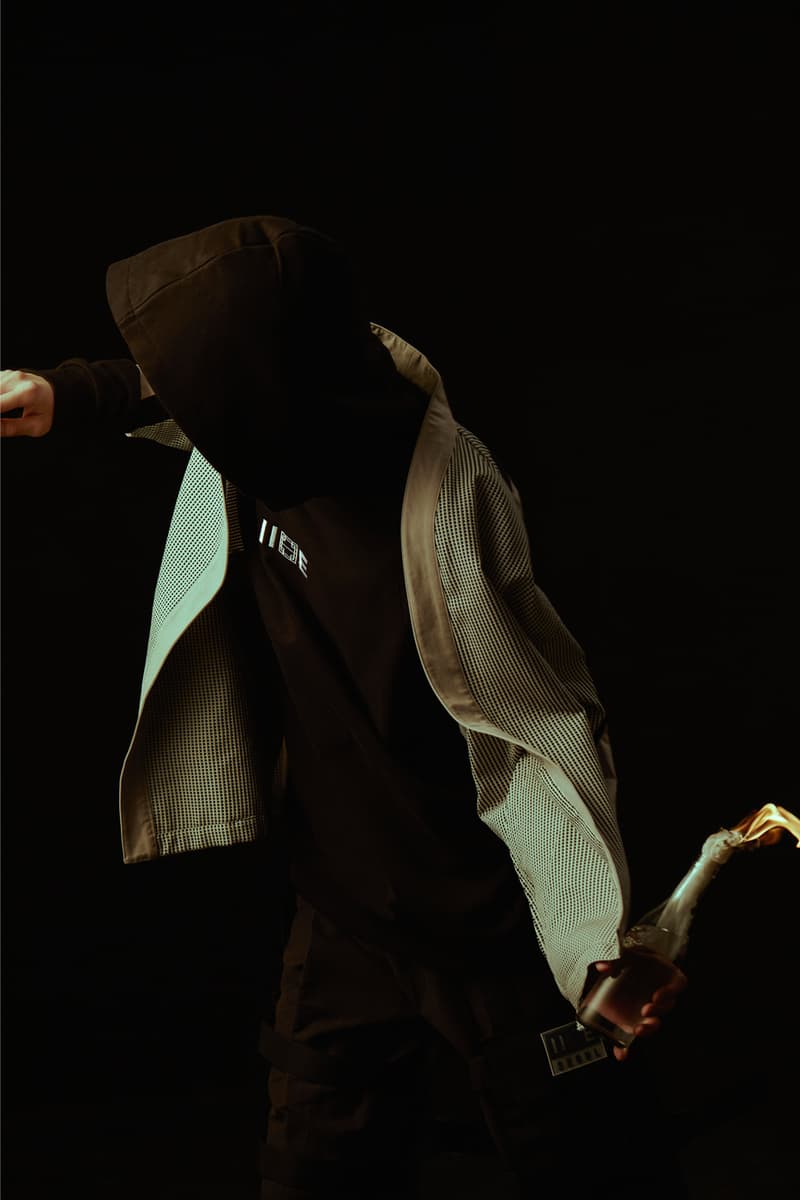 IISE Spring/Summer 2019 Collection Lookbook Korea Seoul history riots police ss19 molotov cocktails anorak cargo trousers t-shirts pants vests technical