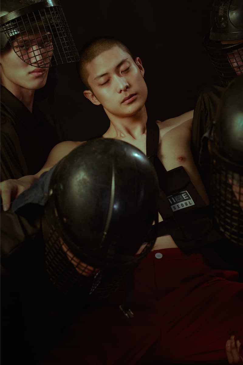 IISE Spring/Summer 2019 Collection Lookbook Korea Seoul history riots police ss19 molotov cocktails anorak cargo trousers t-shirts pants vests technical