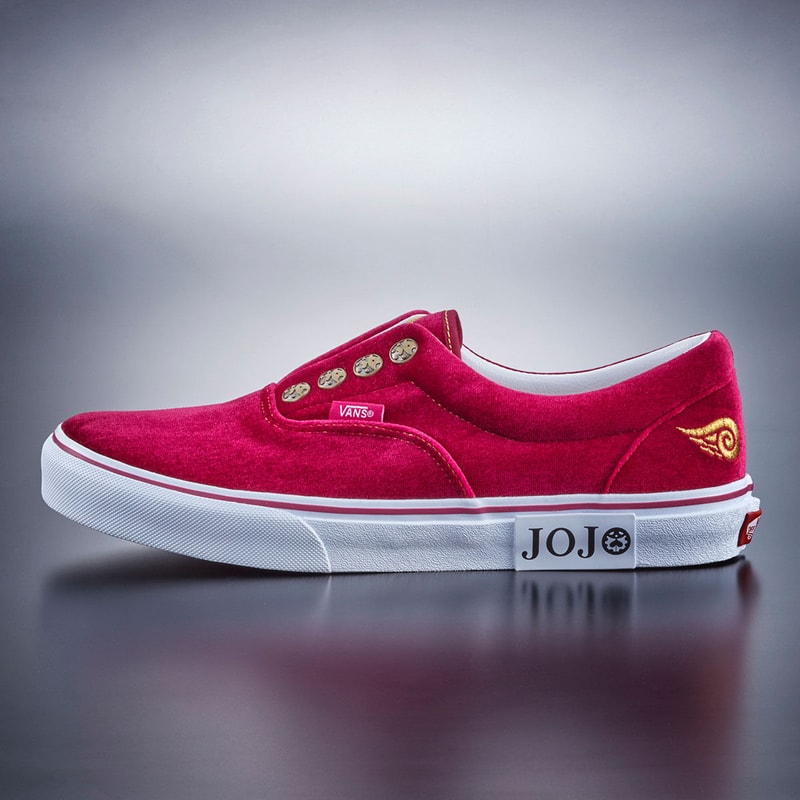 Jojo's Bizarre Adventure Golden Wind x Vans Era Pro Slip On Detail Zip Graphic Insoles Collaboration Collection Footwear Sneakers Anime Character Logo 