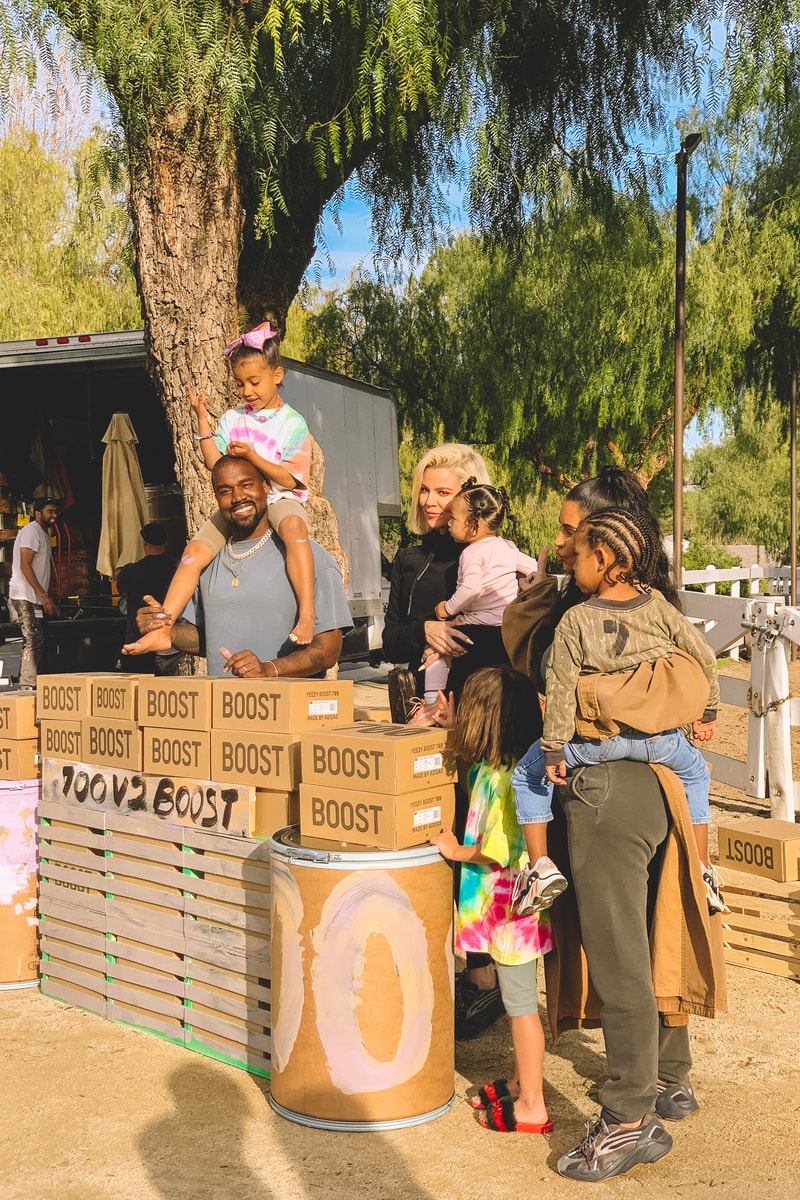 Kanye West Sets up YEEZY Lemonade Stand for Charity Kim Kardashian YEEZY Boost 700 V2 “Geode” north west adidas pop ups