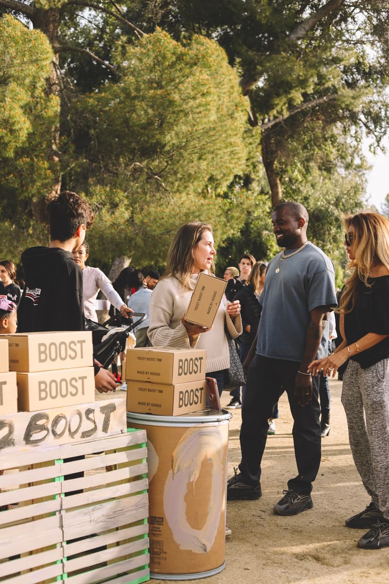 Kanye West Sets up YEEZY Lemonade Stand for Charity Kim Kardashian YEEZY Boost 700 V2 âGeodeâ north west adidas pop ups