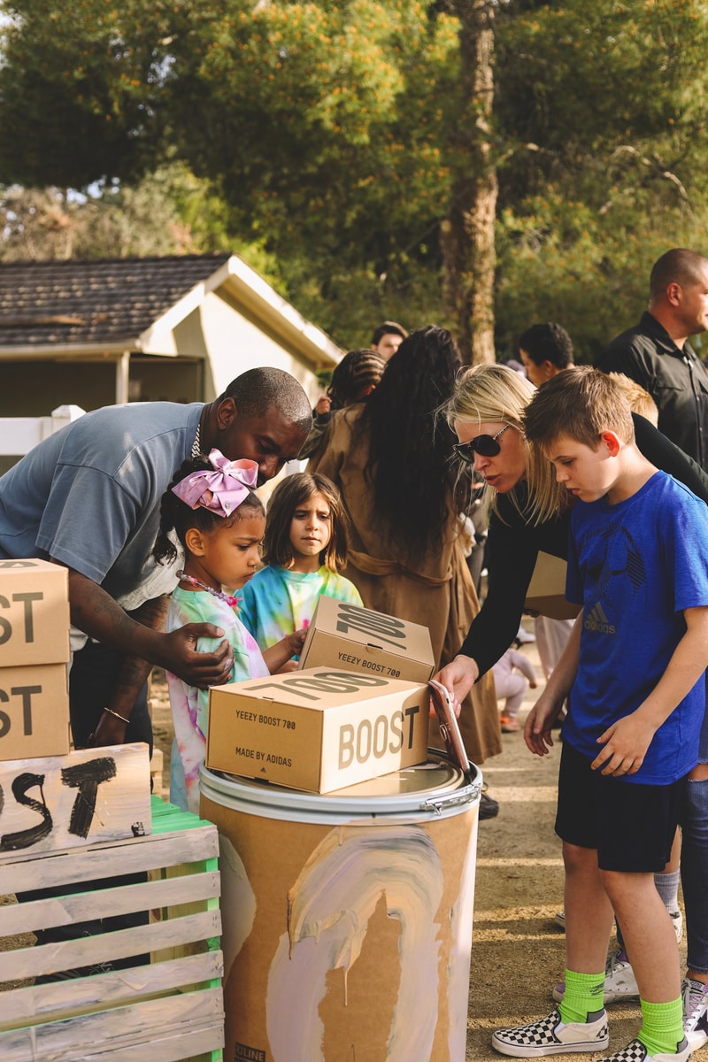 Kanye West Sets up YEEZY Lemonade Stand for Charity Kim Kardashian YEEZY Boost 700 V2 “Geode” north west adidas pop ups