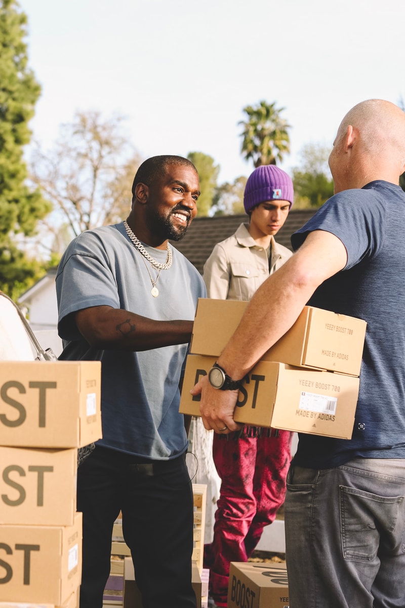 Kanye West Sets up YEEZY Lemonade Stand for Charity Kim Kardashian YEEZY Boost 700 V2 “Geode” north west adidas pop ups