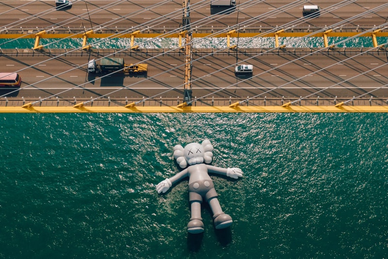 kaws holiday float installation allrightsreserved art basel hong kong 