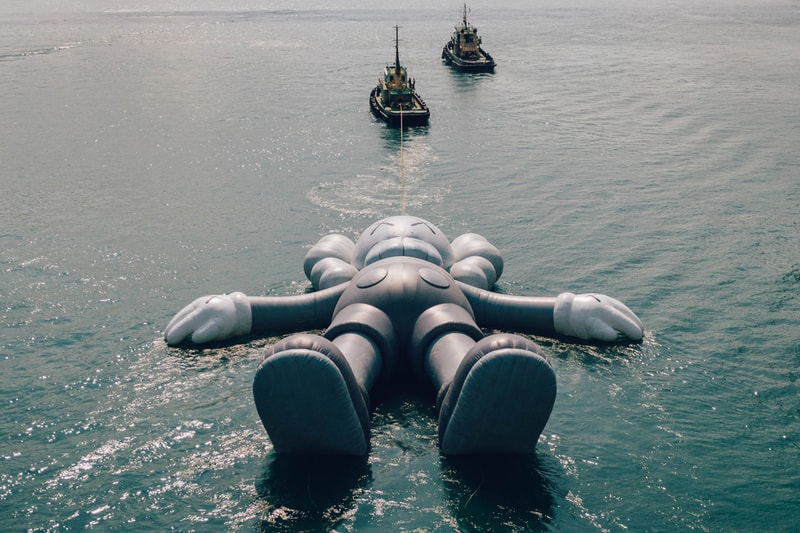 kaws holiday float installation allrightsreserved art basel hong kong 