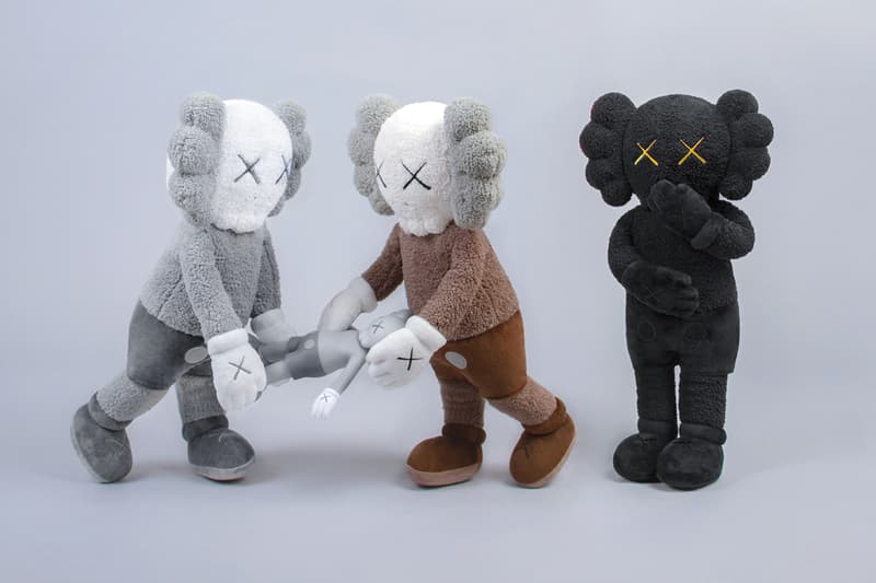 KAWS KAWS:HOLIDAY Plush Set Release Hong Kong Black White Brown Buy