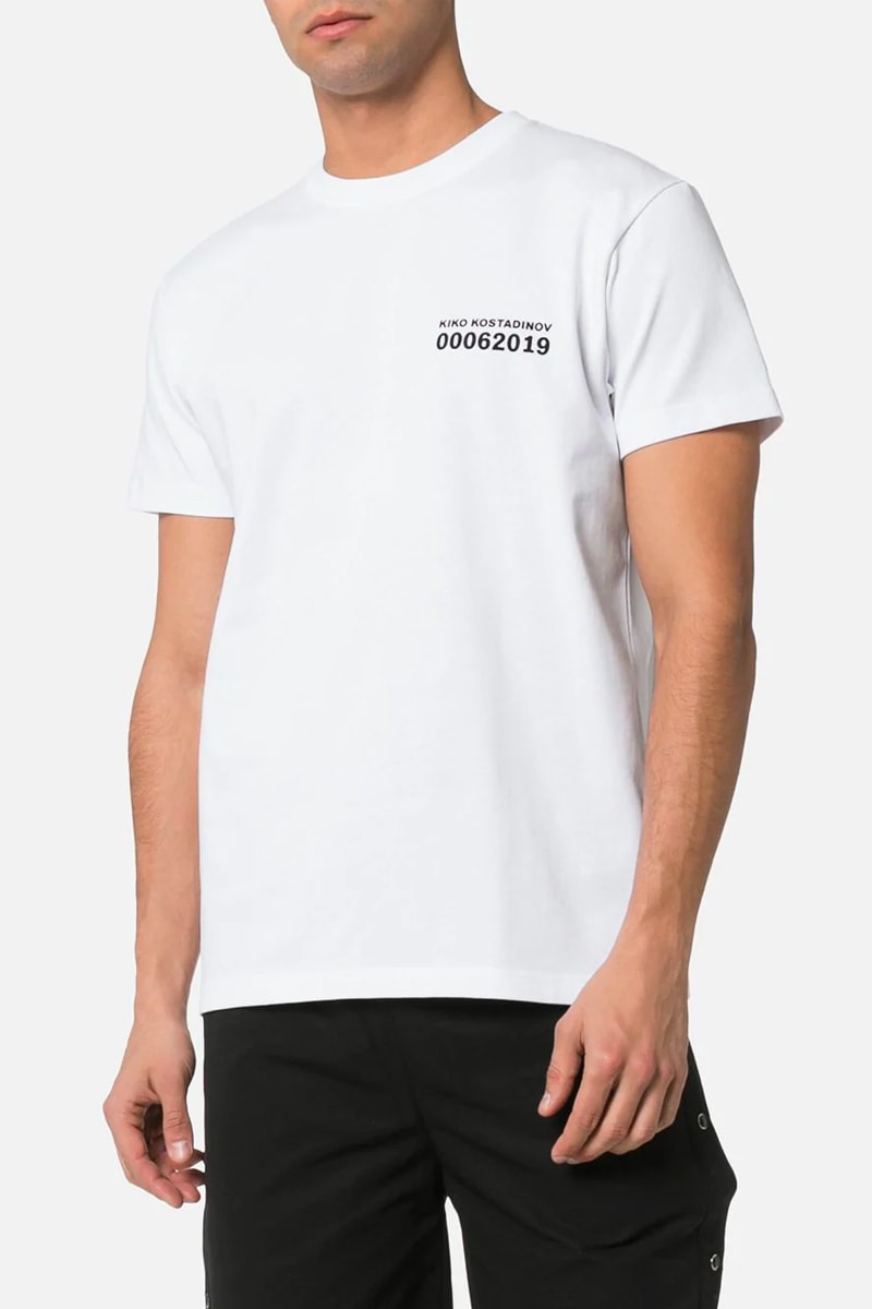 Kiko Kostadinov River Logo Print T-Shirts available now release info drop white black graphic "Interviews by the river" shirt 