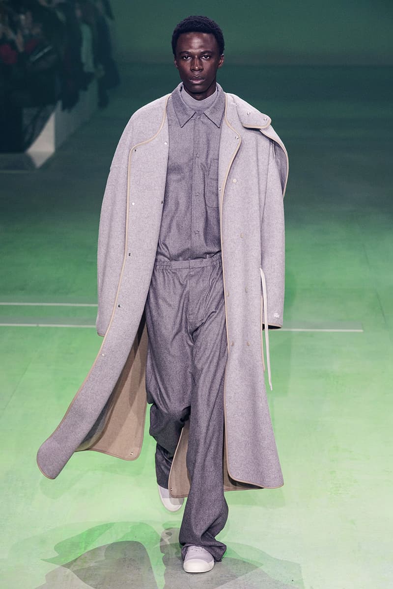 Lacoste FW19 Paris Fashion Week Autumne Hiver 19 FW19 AW19 Collection Lousie Trotter CD Creative Director Designer Runway Presentation Boxy Streetwear Heritage René Lacoste Oversized Tailoring