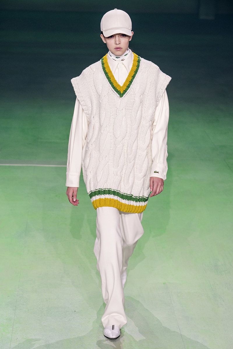 Lacoste FW19 Paris Fashion Week Autumne Hiver 19 FW19 AW19 Collection Lousie Trotter CD Creative Director Designer Runway Presentation Boxy Streetwear Heritage René Lacoste Oversized Tailoring