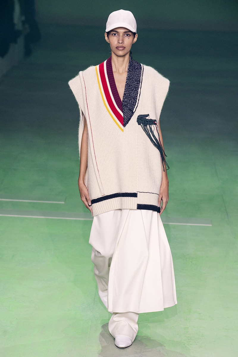 Lacoste FW19 Paris Fashion Week Autumne Hiver 19 FW19 AW19 Collection Lousie Trotter CD Creative Director Designer Runway Presentation Boxy Streetwear Heritage René Lacoste Oversized Tailoring