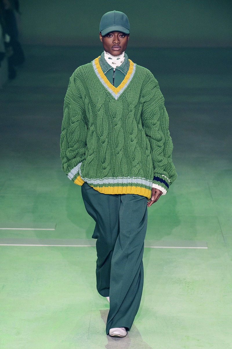 Lacoste FW19 Paris Fashion Week Autumne Hiver 19 FW19 AW19 Collection Lousie Trotter CD Creative Director Designer Runway Presentation Boxy Streetwear Heritage René Lacoste Oversized Tailoring