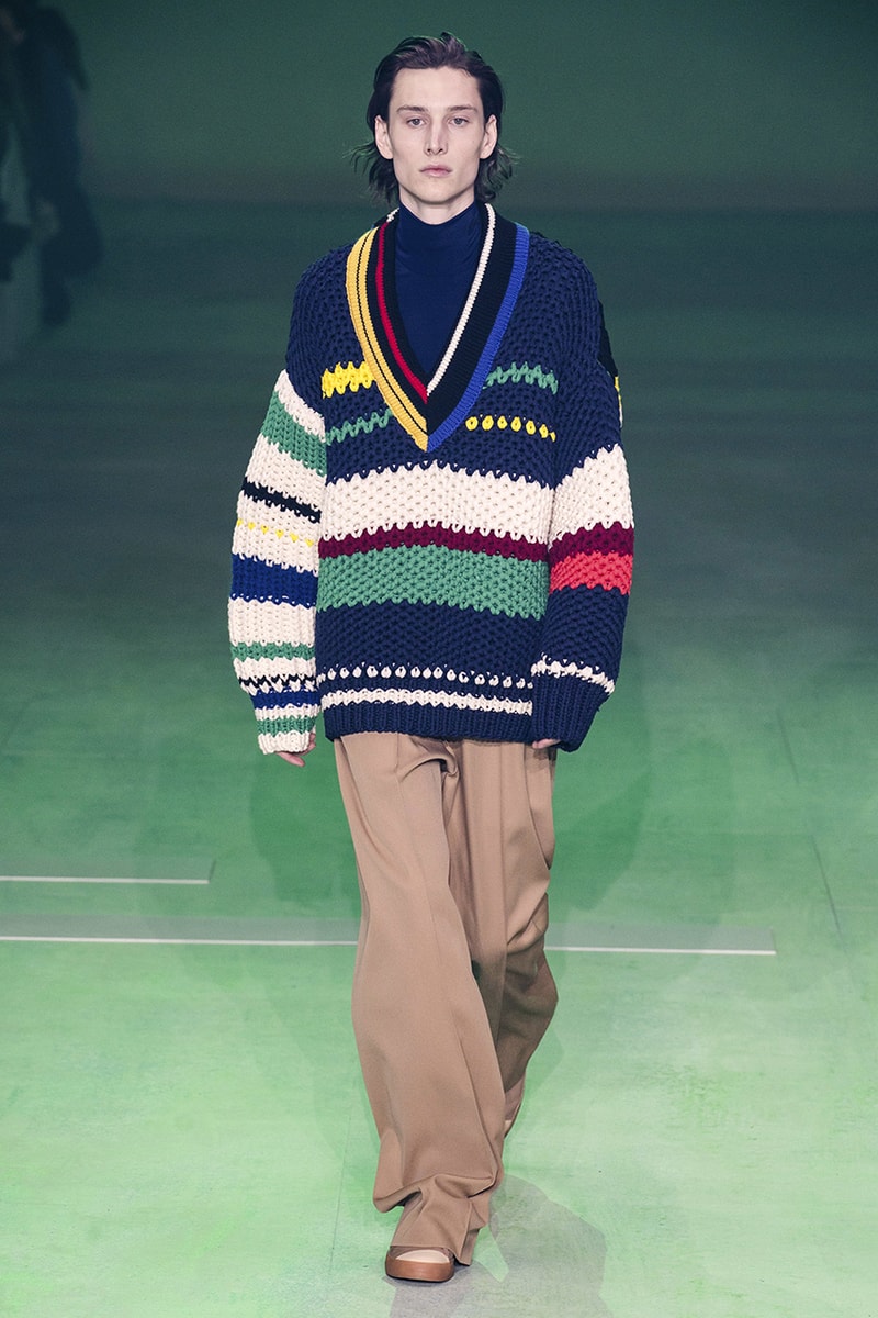 Lacoste FW19 Paris Fashion Week Autumne Hiver 19 FW19 AW19 Collection Lousie Trotter CD Creative Director Designer Runway Presentation Boxy Streetwear Heritage René Lacoste Oversized Tailoring