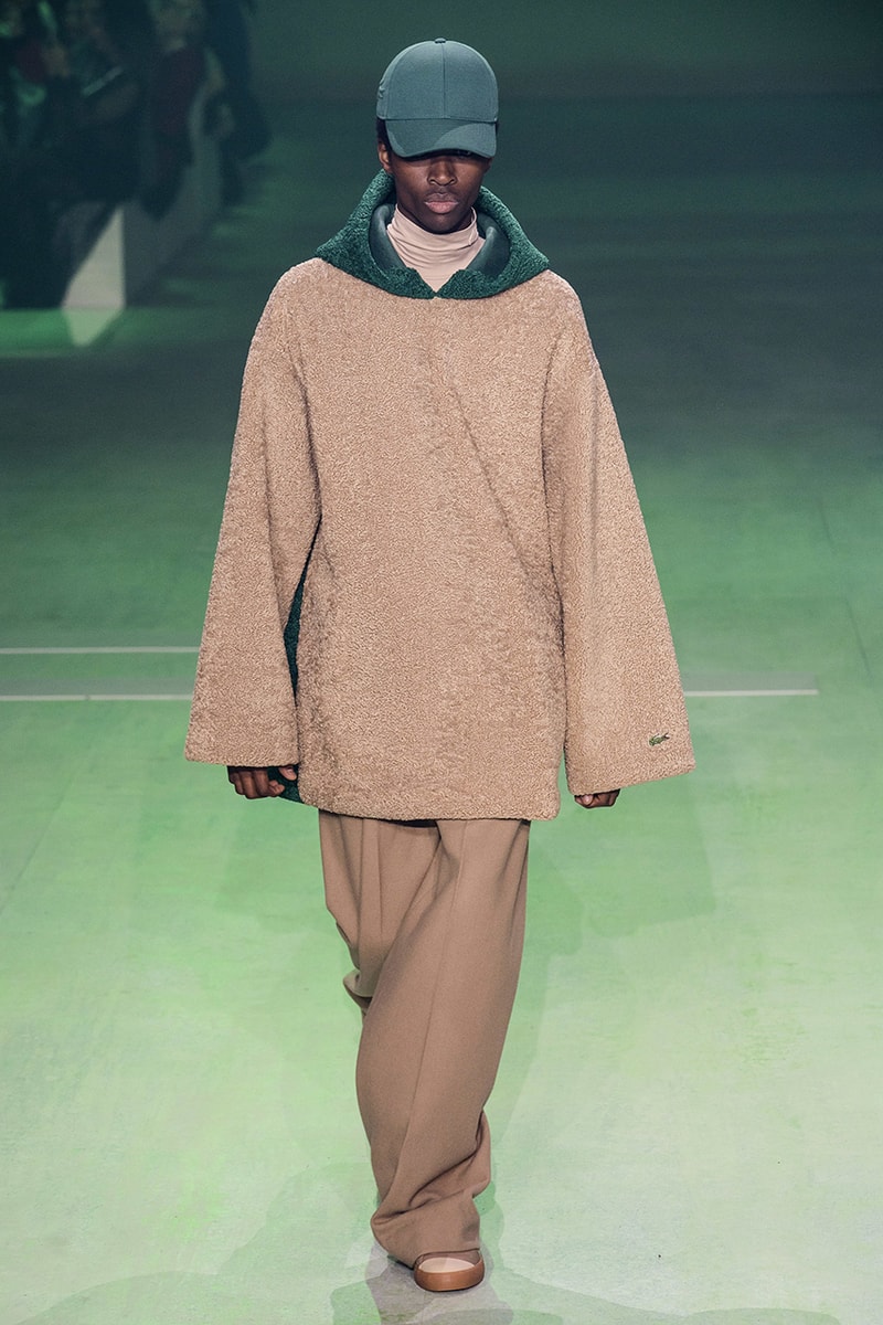 Lacoste FW19 Paris Fashion Week Autumne Hiver 19 FW19 AW19 Collection Lousie Trotter CD Creative Director Designer Runway Presentation Boxy Streetwear Heritage René Lacoste Oversized Tailoring