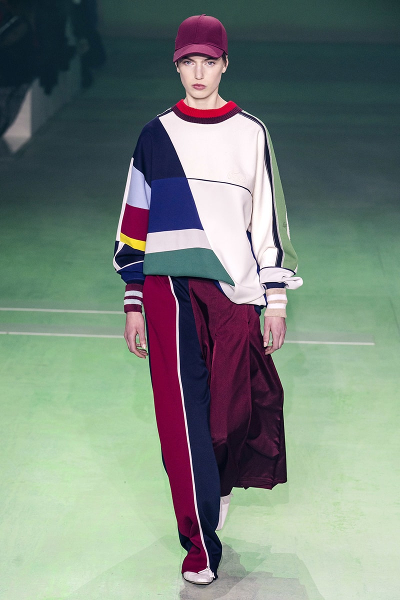 Lacoste FW19 Paris Fashion Week Autumne Hiver 19 FW19 AW19 Collection Lousie Trotter CD Creative Director Designer Runway Presentation Boxy Streetwear Heritage René Lacoste Oversized Tailoring