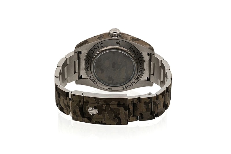 MAD Paris Rolex Milgauss Camouflage Watch FARFETCH 116400 "GREEN CAMO" stainless steel Paris 
