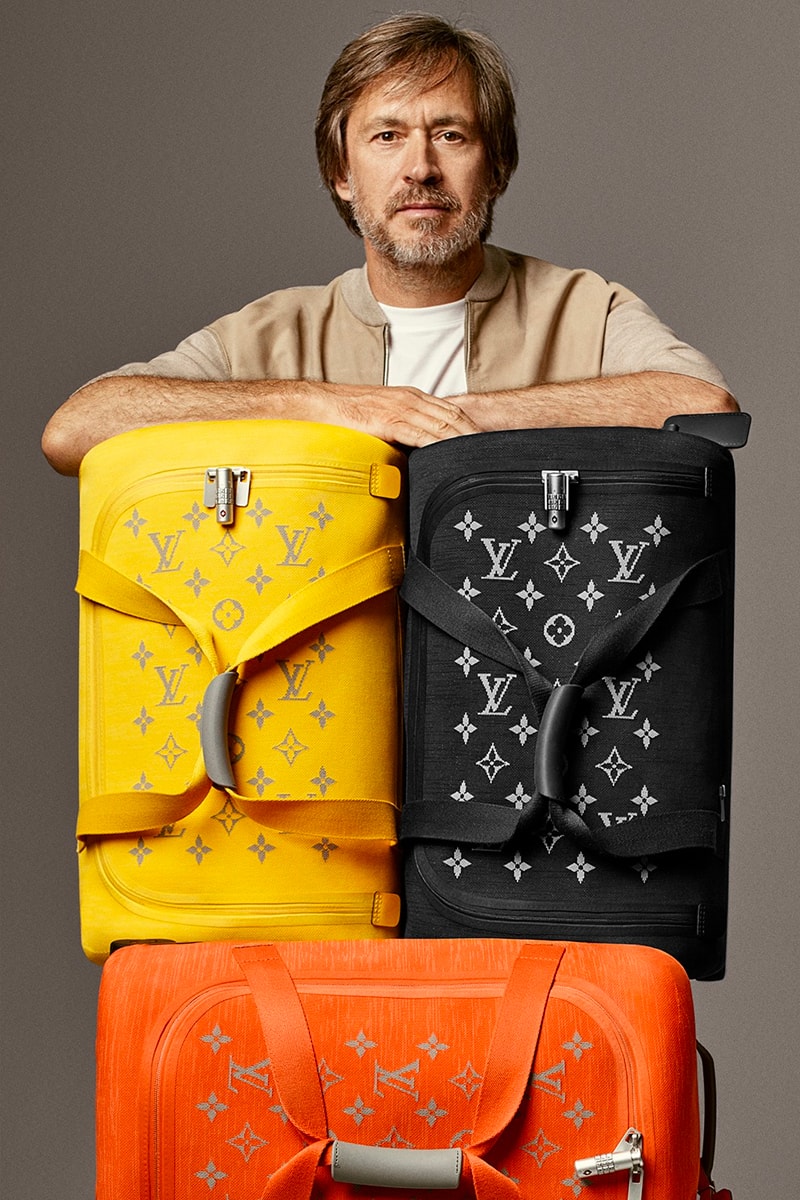 Marc Newson Louis Vuitton Horizon Soft Luggage yellow black orange grey brown