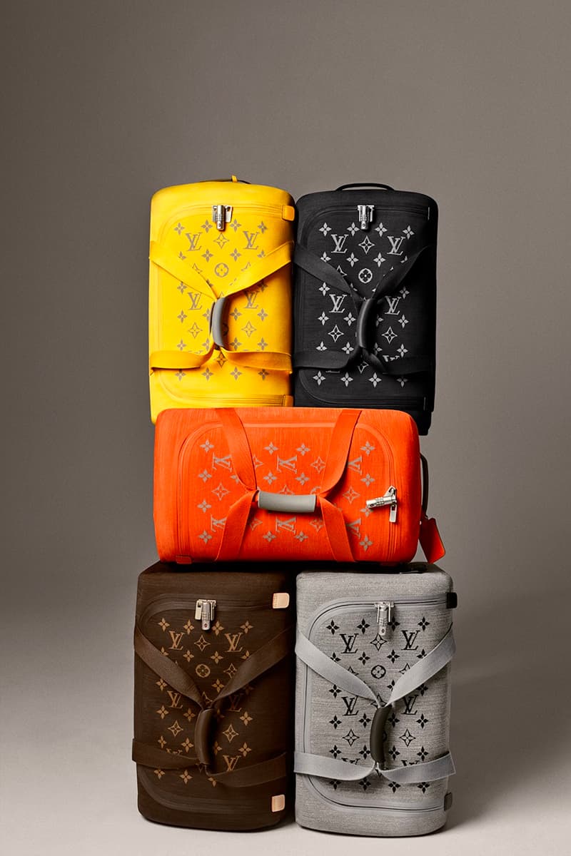 Marc Newson Louis Vuitton Horizon Soft Luggage yellow black orange grey brown