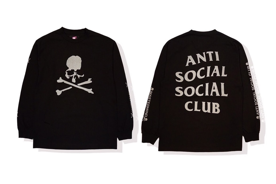 mastermind JAPAN Teases Anti Social Social Club Collab 3m reflective shirt black neek lurk one year anniversary 