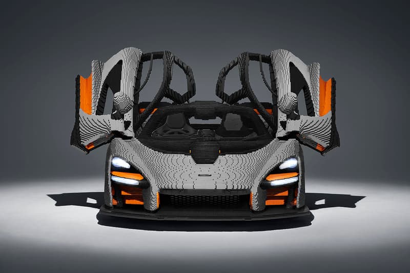 McLaren Senna Lego Full Size Model 1:1 5000 Hours Interactive Engine Seats Steering Wheel 3,348lbs Lifelike recreation first look design automotive