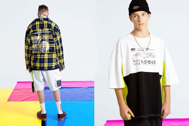 MYGE SS19 Spring Summer 2019 Lookbook Collection NU POWER New Oversized Branding Tailoring T Shirt Silk Scarves Accessories Trousers Streetwear