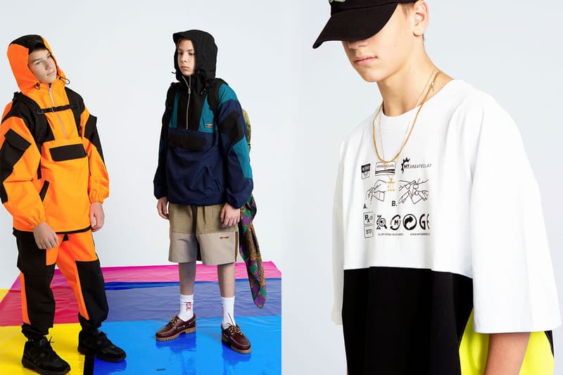 MYGE SS19 Spring Summer 2019 Lookbook Collection NU POWER New Oversized Branding Tailoring T Shirt Silk Scarves Accessories Trousers Streetwear