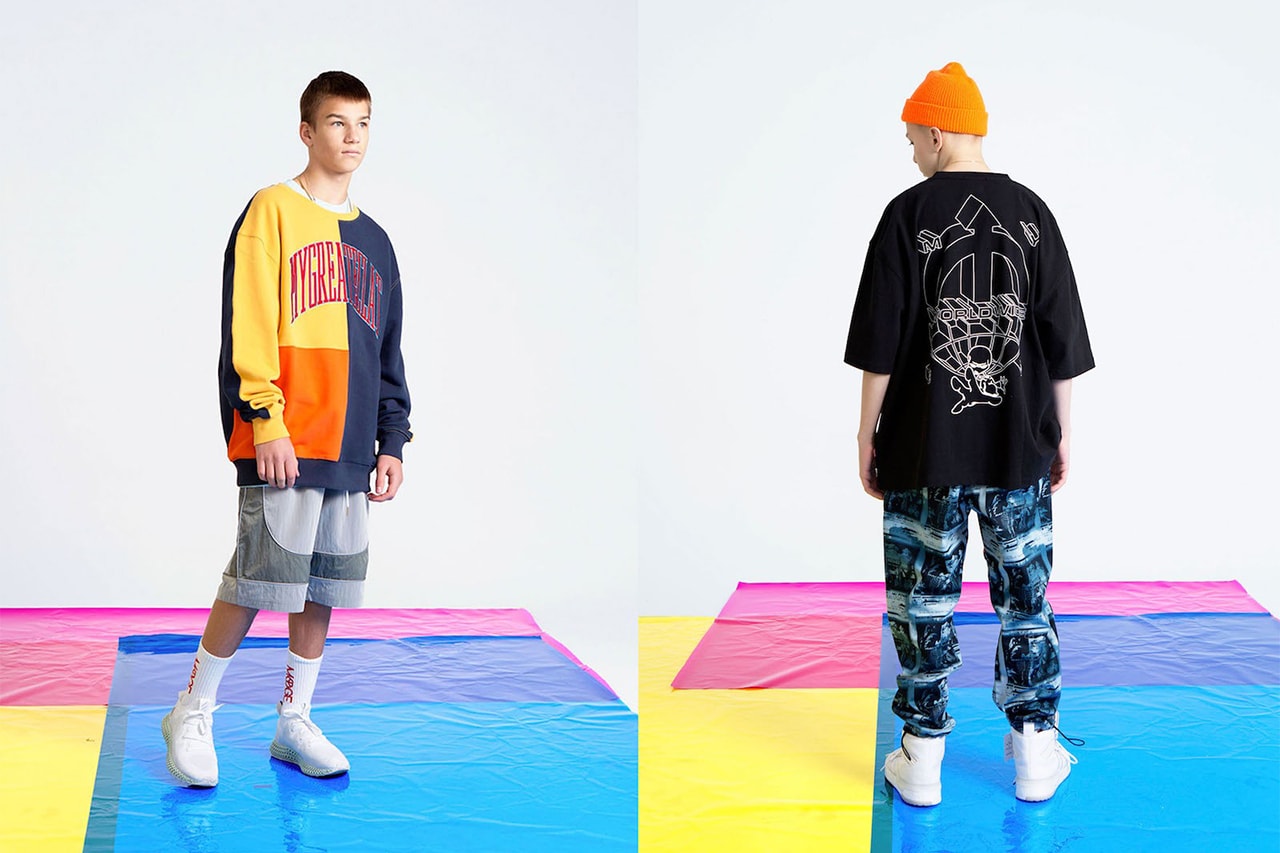 MYGE SS19 Spring Summer 2019 Lookbook Collection NU POWER New Oversized Branding Tailoring T Shirt Silk Scarves Accessories Trousers Streetwear