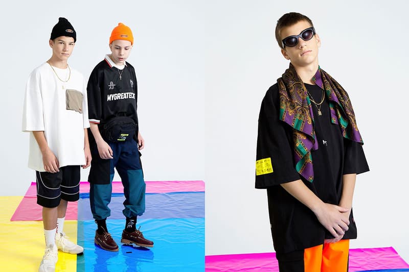 MYGE SS19 Spring Summer 2019 Lookbook Collection NU POWER New Oversized Branding Tailoring T Shirt Silk Scarves Accessories Trousers Streetwear