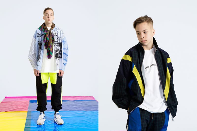 MYGE SS19 Spring Summer 2019 Lookbook Collection NU POWER New Oversized Branding Tailoring T Shirt Silk Scarves Accessories Trousers Streetwear