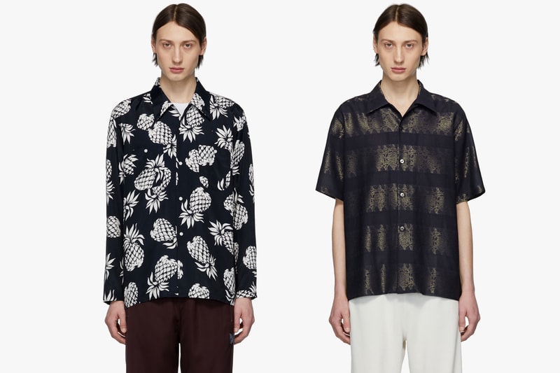 NEEDLES Spring Summer 2019 Release SSENSE Collection T shirt Track Jacket Pants Coat Robe Hat Scarf buy store track pants jacket shirt set butterfly paint splatter release