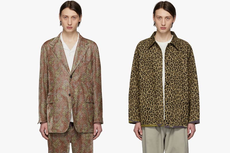 NEEDLES Spring Summer 2019 Release SSENSE Collection T shirt Track Jacket Pants Coat Robe Hat Scarf buy store track pants jacket shirt set butterfly paint splatter release