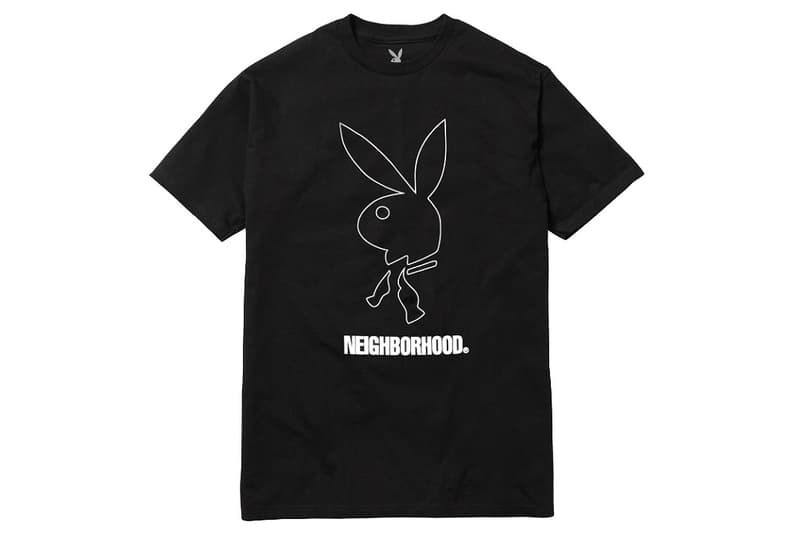 Neighborhood Playboy White Label hoodie t shirt collab tee graphic bunny black info details release date buy price 2019 socks hat sweater sweatshirt collaboration