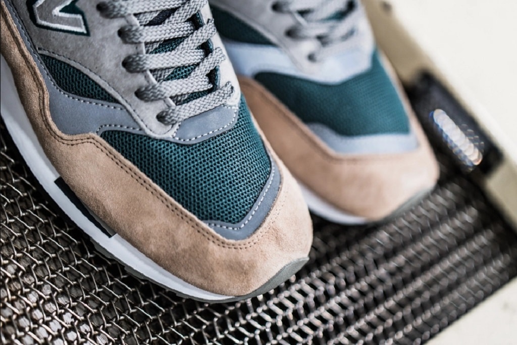 New Balance 43einhalb 1500 M150043EH The Trip sneaker shoe made in england 30th anniversary 2019 spring summer march info images pictures pics buy raffle gray gray teal green white orange blue