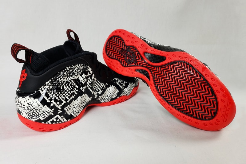 Nike Air Foamposite One Snakeskin Release Info White black red
