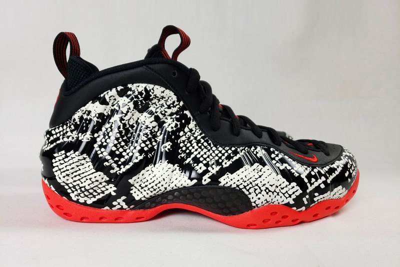 Nike Air Foamposite One Snakeskin Release Info White black red