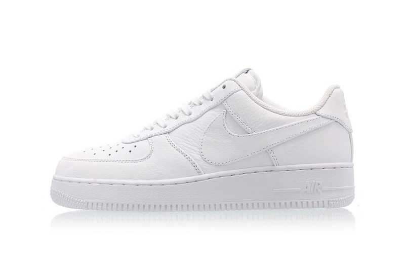 Nike Air Force 1 Big Swoosh All White Oversized Branding Logo Tick Release Date Information Drop Debossed Tongue Heel Accent 