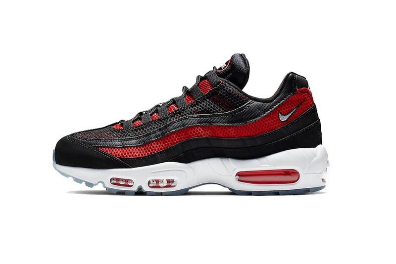 nike air max 95 essential bred black white university red 