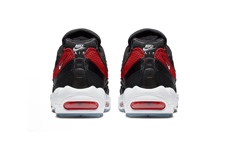 nike air max 95 essential bred black white university red 