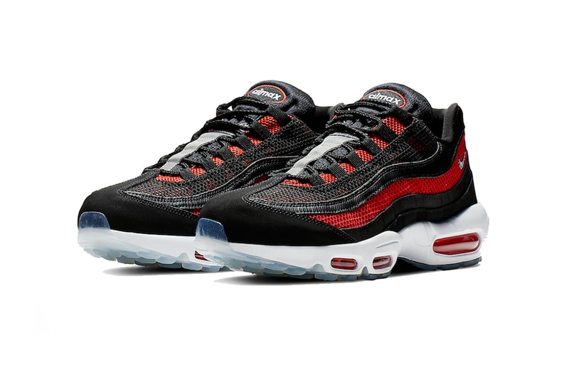 nike air max 95 essential bred black white university red 