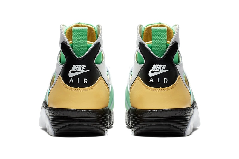 Nike Air Trainer Huarache White Topaz Gold Black Electro Green Release