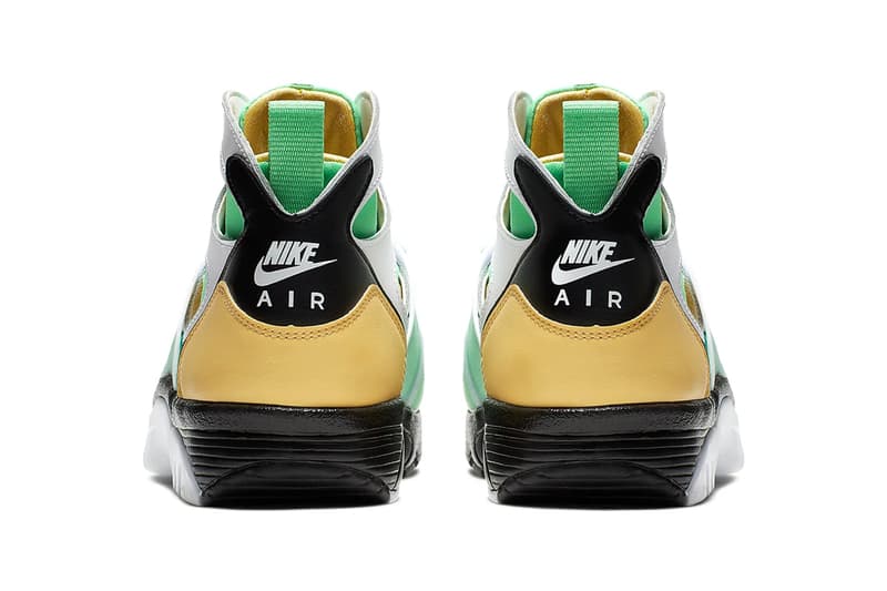 Nike Air Trainer Huarache White Topaz Gold Black Electro Green Release