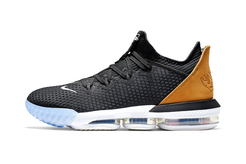 nike leborn 16 low 2019 footwear nike basketball lebron james black gold white