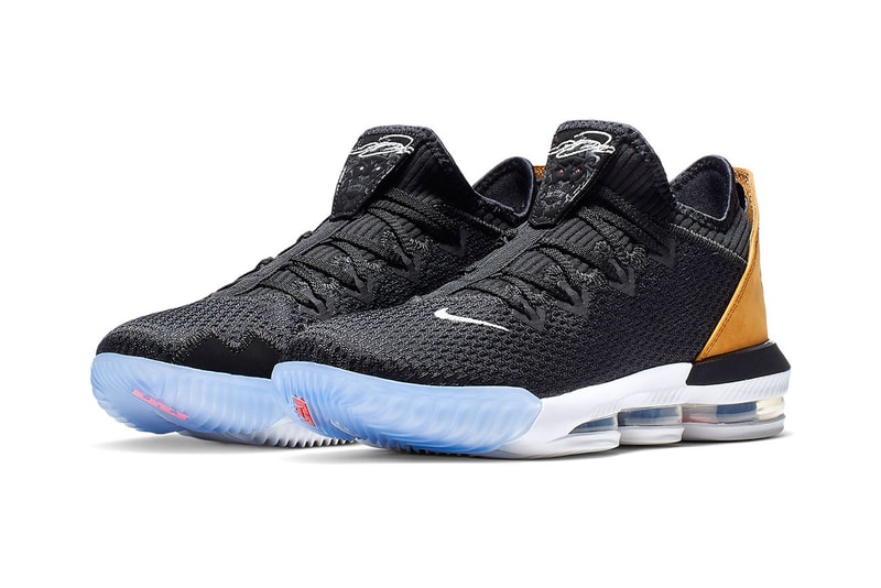 nike leborn 16 low 2019 footwear nike basketball lebron james black gold white