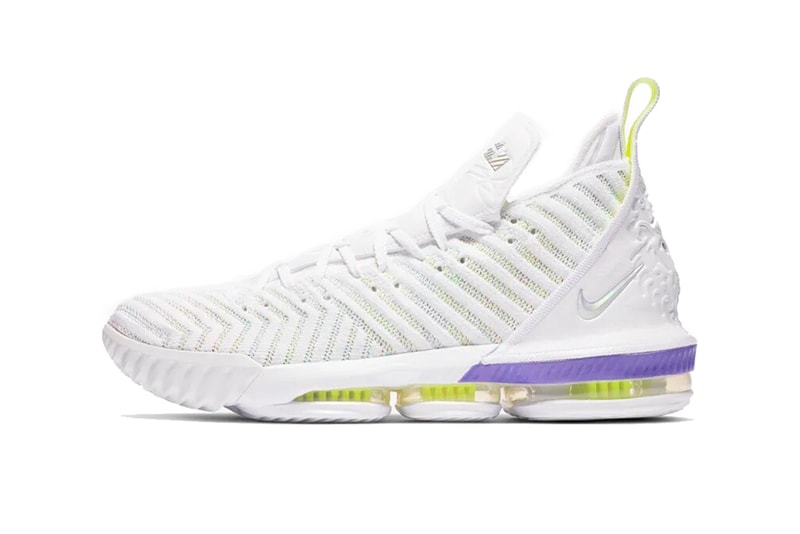 nike lebron 16 buzz lightyear white hyper grape volt 2019 march footwear lebron james nike basketball