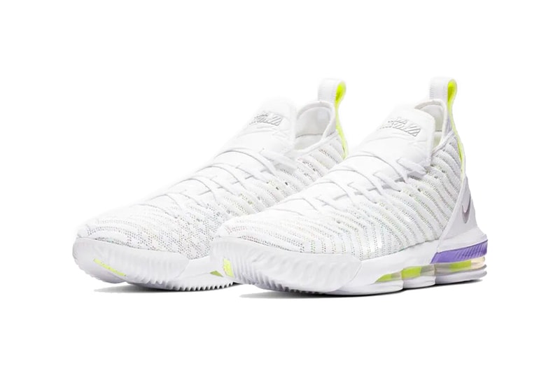 nike lebron 16 buzz lightyear white hyper grape volt 2019 march footwear lebron james nike basketball
