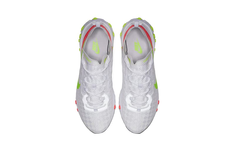 nike react element 55 white crimson volt 2019 spring footwear nike sportswear