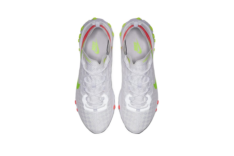 nike react element 55 white crimson volt 2019 spring footwear nike sportswear